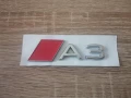 сребриста емблема Audi A3 нов стил, снимка 1
