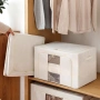 4560 ЛЕН+ПАМУК Елегантна ленена кутия за съхранение с висока издръжливост, снимка 6
