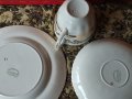 Винтидж троен сет от лек и фин порцелан с кракле и износване от употреба., снимка 8
