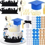 Congrats Комплект топери диплома шапка топчета за декорация на торта абитуриентски бал, снимка 1