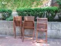 Качествени,градински,сгъваеми столове от тиково дърво, снимка 4