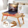 Луксозна бамбукова маса за Лаптоп / Компютър - бюро за легло поставка, снимка 5