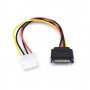 Преходник от 15-пинов Molex Женски към 4-пинов SATA Мъжки VCom SS001141 Adapter cable Molex to Sata , снимка 2