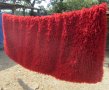 голям 220х150м. китеник губер халище килим червен цвят, вълна, вълнен, снимка 1