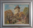 Йордан Филчев 1908 - 1968 Картина с маслени бои Замък 1965г., снимка 1