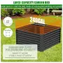 Повдигната метална градинска леха VELPAX 122 × 122 × 61 см, снимка 4