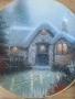 Декоративна порцеланова чинияа „Къщата на дървосекача“.САЩ., снимка 2