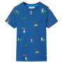 Детска тениска, тъмносин меланж, 128（SKU:12242