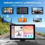 9-инчов безжичен екран за Apple CarPlay и Android Auto с гласово управление и GPS навигация, снимка 2