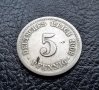Стара монета 5 пфенига 1908 г. буква  F - Германия -топ цена !, снимка 13