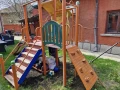 Дървена / метална детска площадка , катерушка , къща , пързалка , стена за катерене, снимка 3