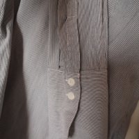Нова сива H&M риза с бяло райе 38 S номер, снимка 3 - Ризи - 30140046