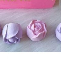 3D 3 бр пъпка роза едри силиконов молд форма фондан гипс декор, снимка 2 - Форми - 38540939