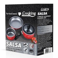 НОВ ГОТВАРСКИ Комплект от 5 части Cooking by Heinner Salsa, Алуминий, снимка 6 - Съдове за готвене - 44275342