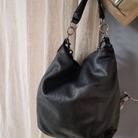 DECADENT чанта,тип торба черна Естествена кожа , снимка 5 - Чанти - 40820688