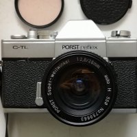 Фотоапарат PORST refluex с обектив PORST super-weitwinkel 1:2,8   f=28 мм  auto H - Резба - М42, снимка 1 - Фотоапарати - 29360313