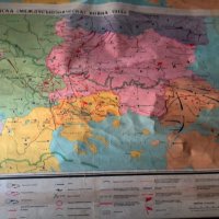 училищна карта на балкански войни 1912-1913, снимка 3 - Колекции - 44292503