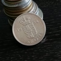 Монета - Дания - 1 крона | 1984г., снимка 1 - Нумизматика и бонистика - 30374829