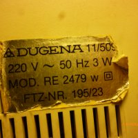 Dugena - alarm clock radio - vintage - финал, снимка 10 - Други - 30028860