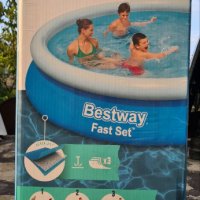 Ново басейн Bestway Fast Set 3.66м 76см + филтърна помпа, снимка 1 - Басейни и аксесоари - 42295374