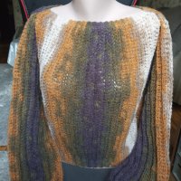 Дамски плетен пуловер , снимка 1 - Блузи с дълъг ръкав и пуловери - 42684500