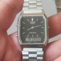 Ретро часовник CASIO AQ - 230. Japan. Vintage. Dual time. Ana-digi , снимка 1 - Мъжки - 42625295