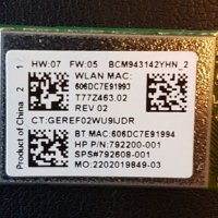 Wifi карта BROADCOM BCM943142YHN_2, 2.4ghz b/g/n - 150 Mbit, Bluetooth 4.0 , снимка 1 - Мрежови адаптери - 31210751