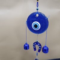 Синьо око - Вятърен звънец назар подкова око   , снимка 6 - Декорация за дома - 42676135
