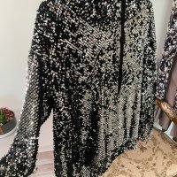 Дамска блуза с паети на размер М, снимка 16 - Блузи с дълъг ръкав и пуловери - 44430958