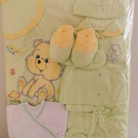 Луксозен комплект от 10 части с голяма пелена-чувал за пренасяне на бебе, снимка 1 - Комплекти за бебе - 39489135