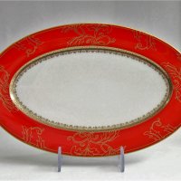 Червен комплект чинии от костен порцелан за съдомиялна машина, снимка 6 - Сервизи - 28078031