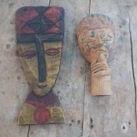 Дървени африкански маски, снимка 1 - Колекции - 33760091