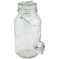 Диспенсър за напитки - стъклен буркан с канелка 2литра, снимка 3 - Други стоки за дома - 30916195