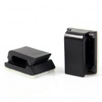 Черни пластмасови самозалепващи държач държачи за кабел на смартфон телефон таблет и други, снимка 2 - USB кабели - 31563908