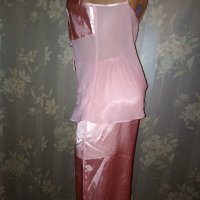 Ann S-Нова прекрасна  розова пижама от сатен и шифон с бродерия , снимка 10 - Пижами - 40038830