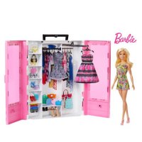 Кукла Барби с гардероб с аксесоари, снимка 1 - Кукли - 35131020