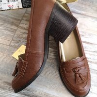 Стилни Дамски Обувки MISO от Естествена Кожа на Ток с Пискюли, снимка 5 - Дамски ежедневни обувки - 38110825