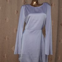 М/L Сатенена светло лилава рокля с гол гръб , снимка 3 - Рокли - 40476391