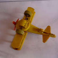 Ikar 7 стара играчка самолетче SP-PBK самолет крила перка Жълт, снимка 6 - Колекции - 44519156