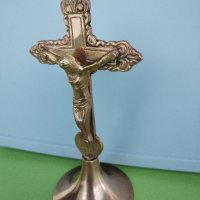 красив стар бронзов масивен кръст разпятие, снимка 15 - Антикварни и старинни предмети - 41968078