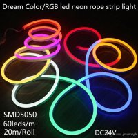 Неонов цветен (RGB) LED, плосък маркуч 5 или 10 метра, снимка 4 - Други - 30391149