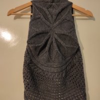 Сива плетена жилетка без ръкави , снимка 2 - Жилетки - 7183522