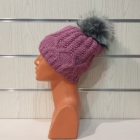 Нова зимна розова дамска шапка СилвърСтар с подплата плюш, снимка 12 - Шапки - 35510023