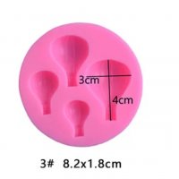4 размера Аеро Въздушен балон силиконов молд форма фондан шоколад декор, снимка 3 - Форми - 39101295