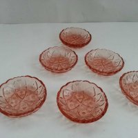 Стъклени чинии чинийки цветно стъкло, снимка 4 - Антикварни и старинни предмети - 30790254