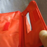 Чанта от промазан плат с огледало за козметика принадлежности-лекарства и други 155х115мм, снимка 4 - Чанти - 40430763