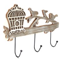 Декоративна закачалка с форма на кафез и птички на клон, снимка 2 - Декорация за дома - 40439257