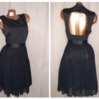 Н&М  42 Черна рокля солей с гол гръб , снимка 1 - Рокли - 40673746