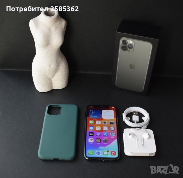 iPhone 11 Pro Midnight Green 64 Gb 100% Батерия, снимка 1