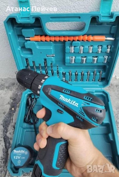 Акумулаторен винтоверт Makita 12V + 2 батерии, снимка 1